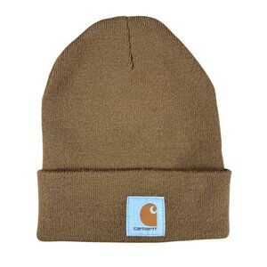 🤎 Carhartt Brown Beanie A18 Knit Cuffed Watch Hat One Size EUC Clean